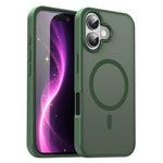Custodia per telefono magnetica ibrida in PC TPU traslucido satinato con foro per fotocamera di precisione della serie Fanying, For iPhone 16, For iPhone 15 Pro Max