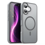 Custodia per telefono magnetica ibrida in PC TPU traslucido satinato con foro per fotocamera di precisione della serie Fanying, For iPhone 16, For iPhone 15 Pro Max