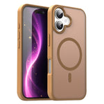 Custodia per telefono magnetica ibrida in PC TPU traslucido satinato con foro per fotocamera di precisione della serie Fanying, For iPhone 16, For iPhone 15 Pro Max