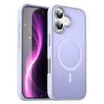 Custodia per telefono magnetica ibrida in PC TPU traslucido satinato con foro per fotocamera di precisione della serie Fanying, For iPhone 16, For iPhone 15 Pro Max