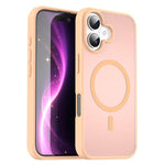 Custodia per telefono magnetica ibrida in PC TPU traslucido satinato con foro per fotocamera di precisione della serie Fanying, For iPhone 16, For iPhone 15 Pro Max