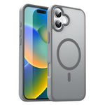 Custodia per telefono magnetica ibrida in PC TPU traslucido satinato con foro per fotocamera di precisione della serie Fanying, For iPhone 16 Pro, For iPhone 16 Plus
