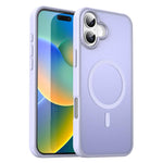 Custodia per telefono magnetica ibrida in PC TPU traslucido satinato con foro per fotocamera di precisione della serie Fanying, For iPhone 16 Pro, For iPhone 16 Plus