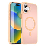 Custodia per telefono magnetica ibrida in PC TPU traslucido satinato con foro per fotocamera di precisione della serie Fanying, For iPhone 16 Pro, For iPhone 16 Plus
