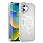 Custodia per telefono magnetica ibrida in PC TPU traslucido satinato con foro per fotocamera di precisione della serie Fanying, For iPhone 16 Pro, For iPhone 16 Plus