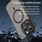Custodia per telefono magnetica ibrida in PC TPU traslucido satinato con foro per fotocamera di precisione della serie Fanying, For iPhone 16 Pro, For iPhone 16 Plus