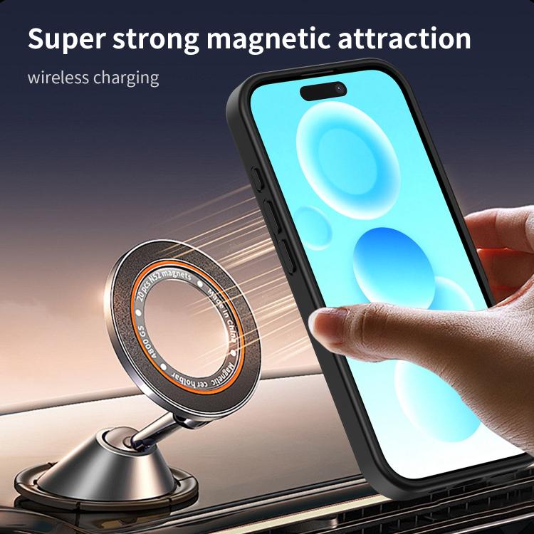 Custodia per telefono magnetica ibrida in PC TPU traslucido satinato con foro per fotocamera di precisione della serie Fanying, For iPhone 16 Pro, For iPhone 16 Plus