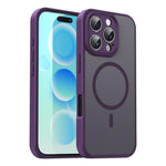 Custodia per telefono magnetica ibrida in PC TPU traslucido satinato con foro per fotocamera di precisione della serie Fanying, For iPhone 16 Pro, For iPhone 16 Plus