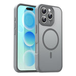 Custodia per telefono magnetica ibrida in PC TPU traslucido satinato con foro per fotocamera di precisione della serie Fanying, For iPhone 16 Pro, For iPhone 16 Plus
