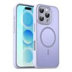 Custodia per telefono magnetica ibrida in PC TPU traslucido satinato con foro per fotocamera di precisione della serie Fanying, For iPhone 16 Pro, For iPhone 16 Plus