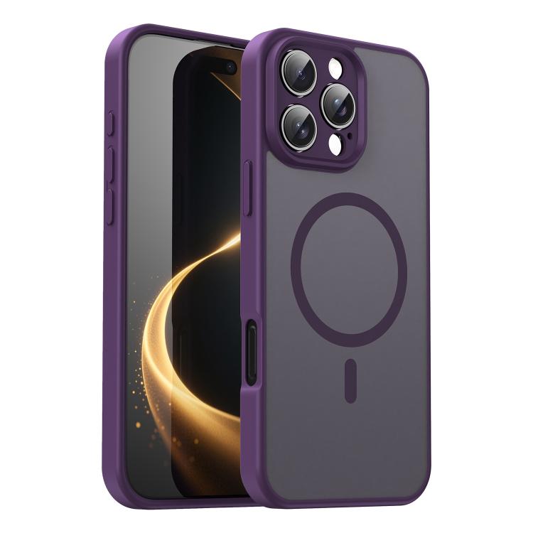 Custodia per telefono magnetica ibrida in PC TPU traslucido satinato con foro per fotocamera di precisione della serie Fanying, For iPhone Air, For iPhone 16 Pro Max