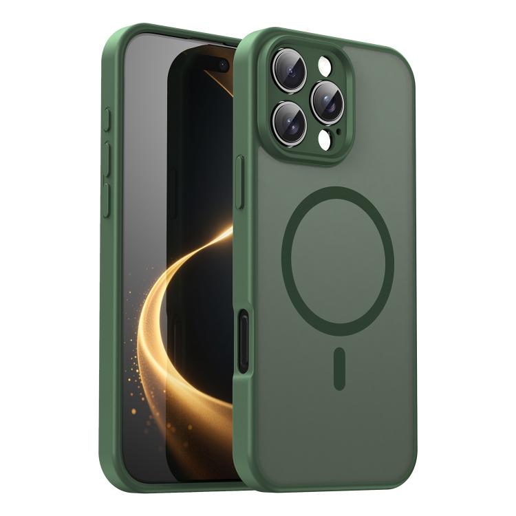 Custodia per telefono magnetica ibrida in PC TPU traslucido satinato con foro per fotocamera di precisione della serie Fanying, For iPhone Air, For iPhone 16 Pro Max