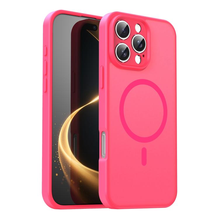 Custodia per telefono magnetica ibrida in PC TPU traslucido satinato con foro per fotocamera di precisione della serie Fanying, For iPhone Air, For iPhone 16 Pro Max