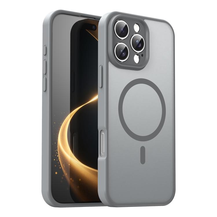 Custodia per telefono magnetica ibrida in PC TPU traslucido satinato con foro per fotocamera di precisione della serie Fanying, For iPhone Air, For iPhone 16 Pro Max