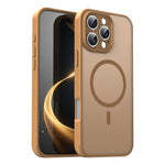 Custodia per telefono magnetica ibrida in PC TPU traslucido satinato con foro per fotocamera di precisione della serie Fanying, For iPhone Air, For iPhone 16 Pro Max