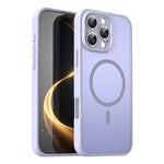 Custodia per telefono magnetica ibrida in PC TPU traslucido satinato con foro per fotocamera di precisione della serie Fanying, For iPhone Air, For iPhone 16 Pro Max