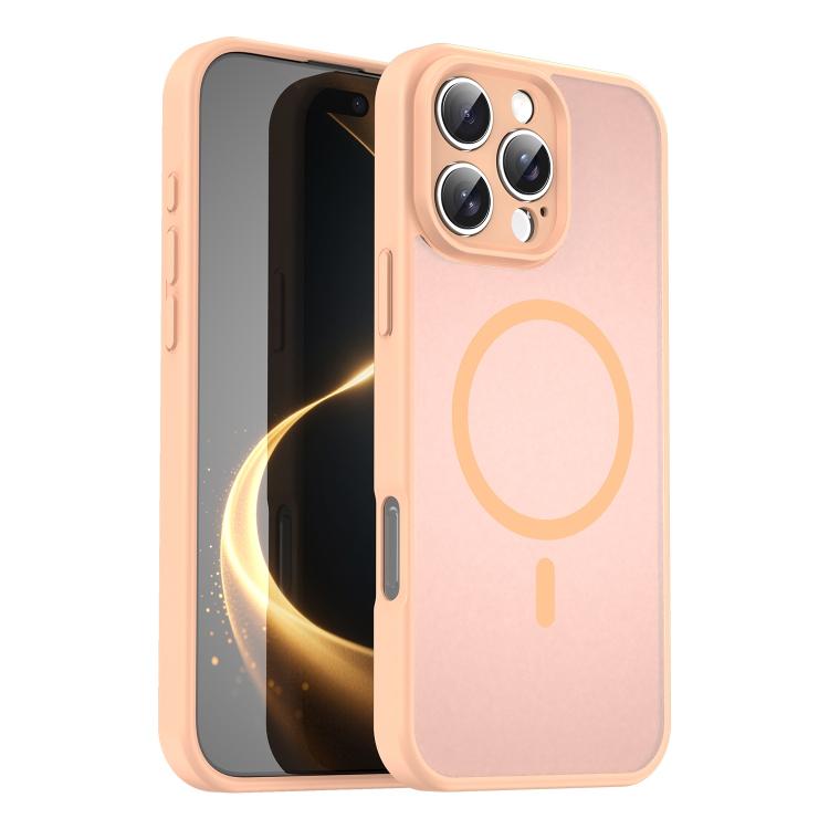 Custodia per telefono magnetica ibrida in PC TPU traslucido satinato con foro per fotocamera di precisione della serie Fanying, For iPhone Air, For iPhone 16 Pro Max