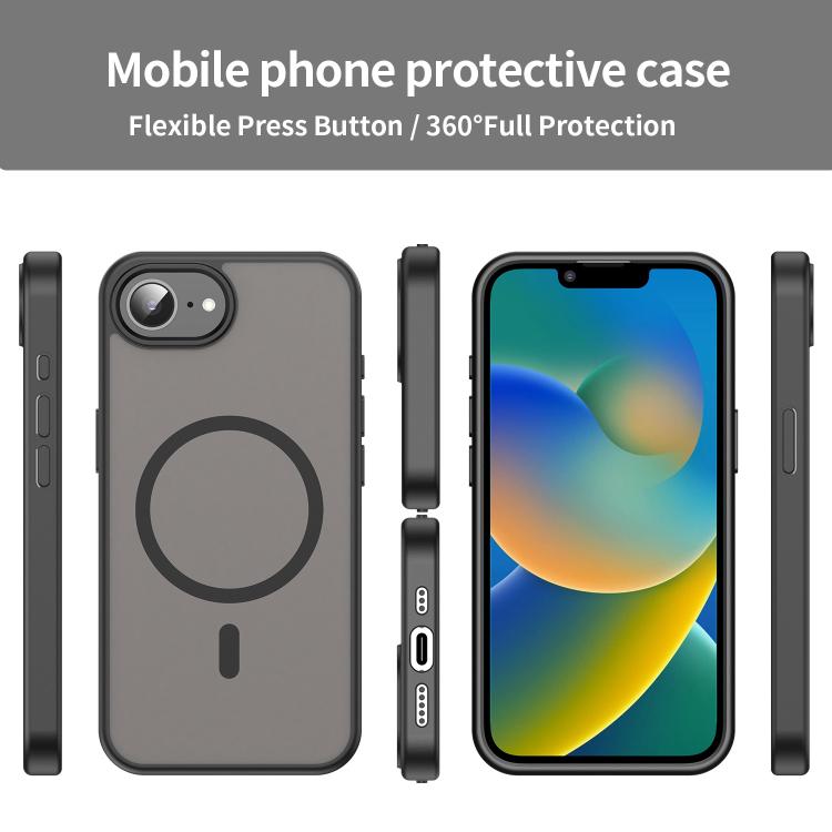 Custodia per telefono magnetica ibrida in PC TPU traslucido satinato con foro per fotocamera di precisione della serie Fanying, For iPhone 16e / 17e, For iPhone 17 Pro Max