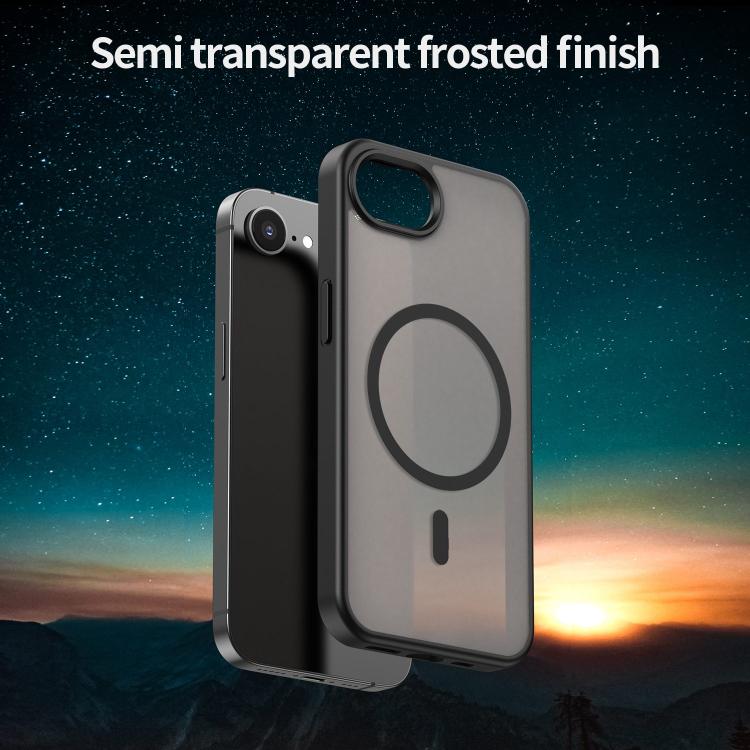 Custodia per telefono magnetica ibrida in PC TPU traslucido satinato con foro per fotocamera di precisione della serie Fanying, For iPhone 16e / 17e, For iPhone 17 Pro Max