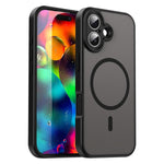 Custodia per telefono magnetica ibrida in PC TPU traslucido satinato con foro per fotocamera di precisione della serie Fanying, For iPhone 17 Pro, For iPhone 17