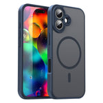 Custodia per telefono magnetica ibrida in PC TPU traslucido satinato con foro per fotocamera di precisione della serie Fanying, For iPhone 17 Pro, For iPhone 17