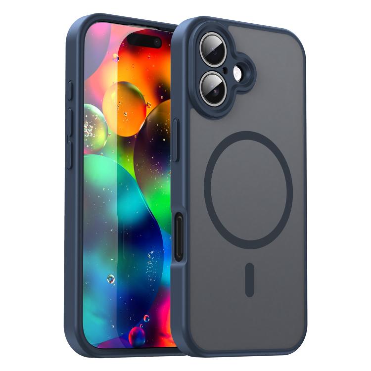 Custodia per telefono magnetica ibrida in PC TPU traslucido satinato con foro per fotocamera di precisione della serie Fanying, For iPhone 17 Pro, For iPhone 17