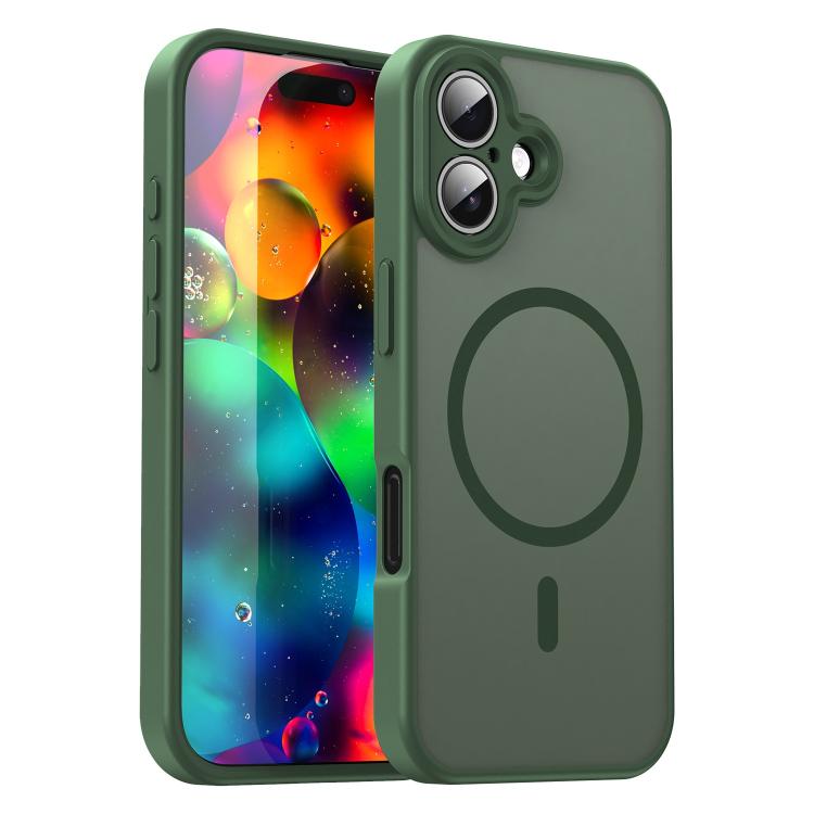 Custodia per telefono magnetica ibrida in PC TPU traslucido satinato con foro per fotocamera di precisione della serie Fanying, For iPhone 17 Pro, For iPhone 17