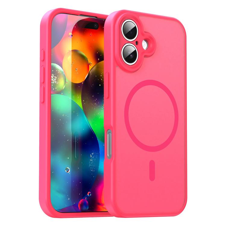 Custodia per telefono magnetica ibrida in PC TPU traslucido satinato con foro per fotocamera di precisione della serie Fanying, For iPhone 17 Pro, For iPhone 17