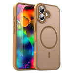 Custodia per telefono magnetica ibrida in PC TPU traslucido satinato con foro per fotocamera di precisione della serie Fanying, For iPhone 17 Pro, For iPhone 17