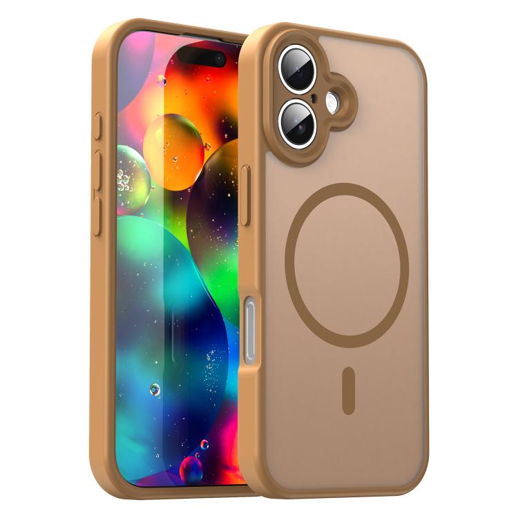 Custodia per telefono magnetica ibrida in PC TPU traslucido satinato con foro per fotocamera di precisione della serie Fanying, For iPhone 17 Pro, For iPhone 17