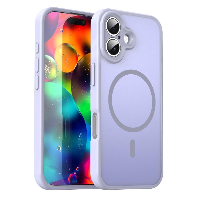 Custodia per telefono magnetica ibrida in PC TPU traslucido satinato con foro per fotocamera di precisione della serie Fanying, For iPhone 17 Pro, For iPhone 17