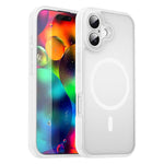 Custodia per telefono magnetica ibrida in PC TPU traslucido satinato con foro per fotocamera di precisione della serie Fanying, For iPhone 17 Pro, For iPhone 17