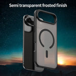 Custodia per telefono magnetica ibrida in PC TPU traslucido satinato con foro per fotocamera di precisione della serie Fanying, For iPhone Air, For iPhone 16 Pro Max