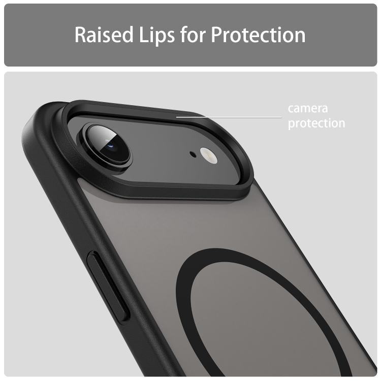 Custodia per telefono magnetica ibrida in PC TPU traslucido satinato con foro per fotocamera di precisione della serie Fanying, For iPhone Air, For iPhone 16 Pro Max