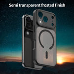 Custodia per telefono magnetica ibrida in PC TPU traslucido satinato con foro per fotocamera di precisione della serie Fanying, For iPhone 17 Pro, For iPhone 17