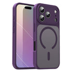 Custodia per telefono magnetica ibrida in PC TPU traslucido satinato con foro per fotocamera di precisione della serie Fanying, For iPhone 17 Pro, For iPhone 17