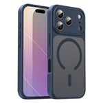 Custodia per telefono magnetica ibrida in PC TPU traslucido satinato con foro per fotocamera di precisione della serie Fanying, For iPhone 17 Pro, For iPhone 17