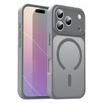 Custodia per telefono magnetica ibrida in PC TPU traslucido satinato con foro per fotocamera di precisione della serie Fanying, For iPhone 17 Pro, For iPhone 17