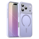 Custodia per telefono magnetica ibrida in PC TPU traslucido satinato con foro per fotocamera di precisione della serie Fanying, For iPhone 17 Pro, For iPhone 17