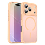Custodia per telefono magnetica ibrida in PC TPU traslucido satinato con foro per fotocamera di precisione della serie Fanying, For iPhone 17 Pro, For iPhone 17