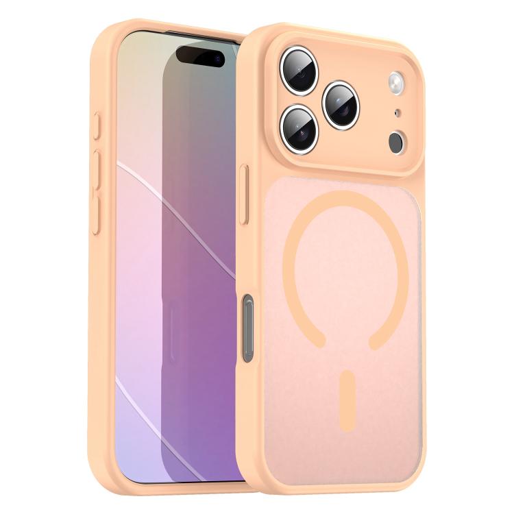 Custodia per telefono magnetica ibrida in PC TPU traslucido satinato con foro per fotocamera di precisione della serie Fanying, For iPhone 17 Pro, For iPhone 17