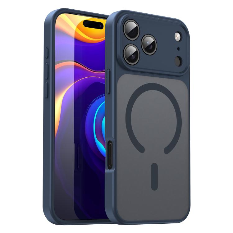 Custodia per telefono magnetica ibrida in PC TPU traslucido satinato con foro per fotocamera di precisione della serie Fanying, For iPhone 16e / 17e, For iPhone 17 Pro Max