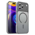 Custodia per telefono magnetica ibrida in PC TPU traslucido satinato con foro per fotocamera di precisione della serie Fanying, For iPhone 16e / 17e, For iPhone 17 Pro Max