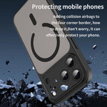 Custodia per telefono magnetica ibrida in PC TPU traslucido satinato con foro per fotocamera di precisione della serie Fanying, For iPhone 18 Pro, For iPhone 18 Pro Max