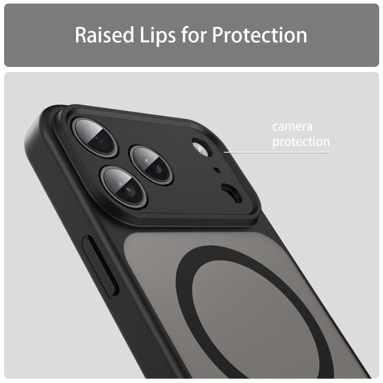 Custodia per telefono magnetica ibrida in PC TPU traslucido satinato con foro per fotocamera di precisione della serie Fanying, For iPhone 18 Pro, For iPhone 18 Pro Max