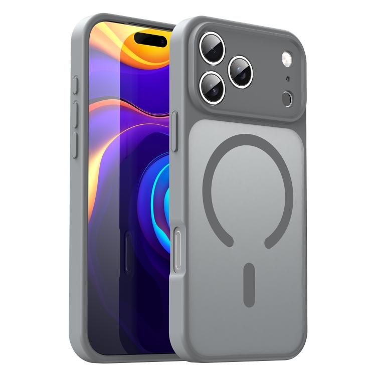 Custodia per telefono magnetica ibrida in PC TPU traslucido satinato con foro per fotocamera di precisione della serie Fanying, For iPhone 18 Pro, For iPhone 18 Pro Max