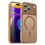 Custodia per telefono magnetica ibrida in PC TPU traslucido satinato con foro per fotocamera di precisione della serie Fanying, For iPhone 18 Pro, For iPhone 18 Pro Max