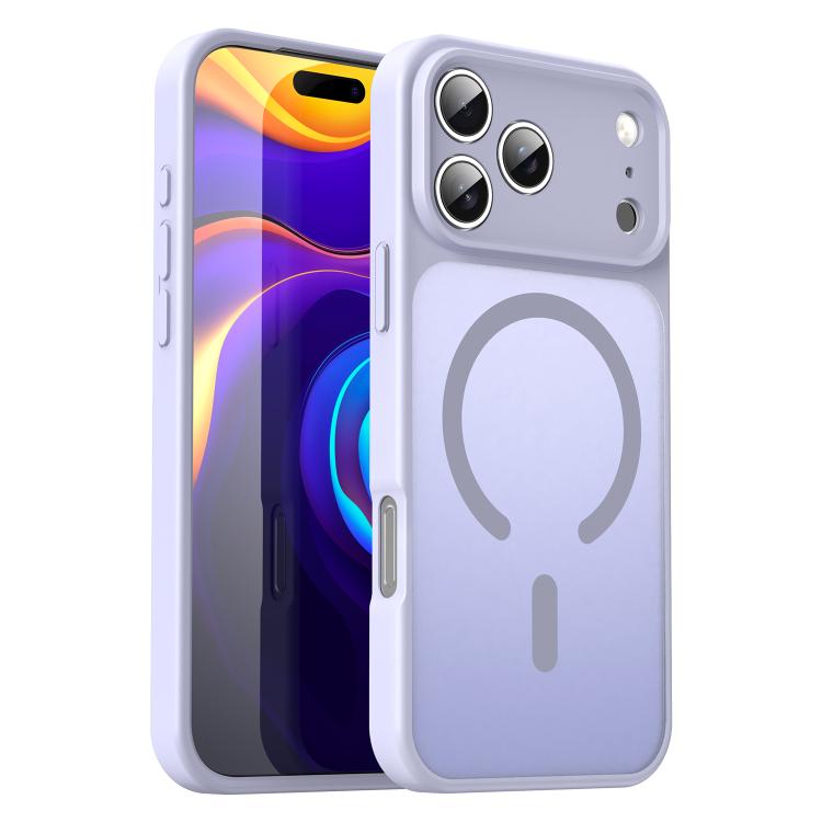 Custodia per telefono magnetica ibrida in PC TPU traslucido satinato con foro per fotocamera di precisione della serie Fanying, For iPhone 18 Pro, For iPhone 18 Pro Max