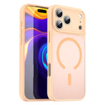 Custodia per telefono magnetica ibrida in PC TPU traslucido satinato con foro per fotocamera di precisione della serie Fanying, For iPhone 18 Pro, For iPhone 18 Pro Max