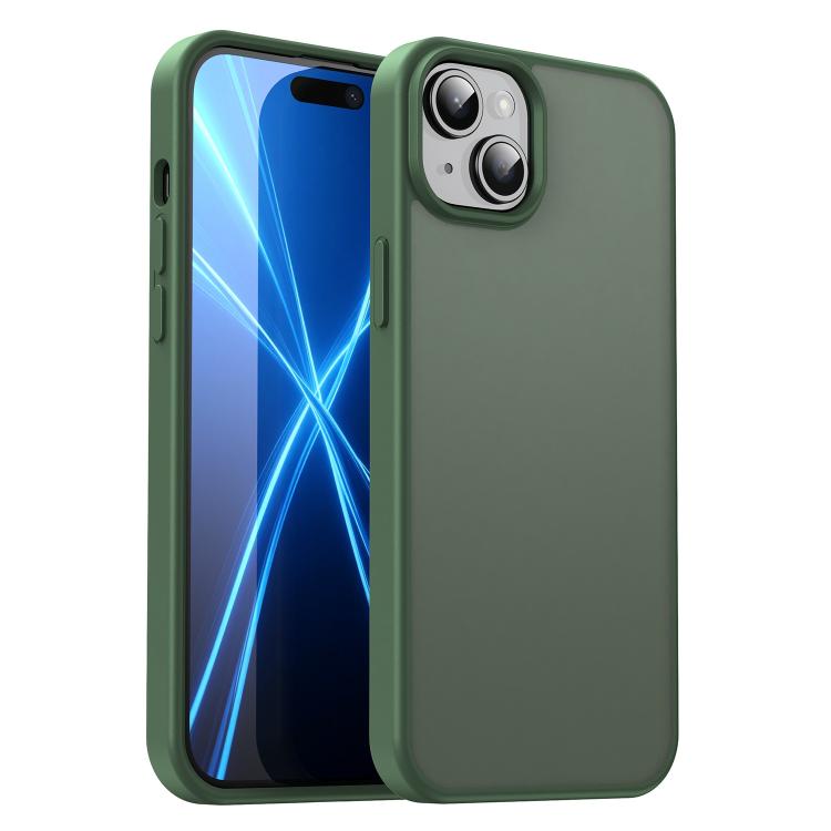 Custodia per telefono Fanying Series con foro per fotocamera di precisione, in PC ibrido TPU traslucido satinato, finitura ibrida TPU traslucida, ibrida in TPU., For iPhone 15, For iPhone 14 Plus